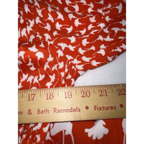 DVF Diane Von Furstenberg x Target XL Midi Ginkgo Wrap Orange Dress - Picture 5 of 9